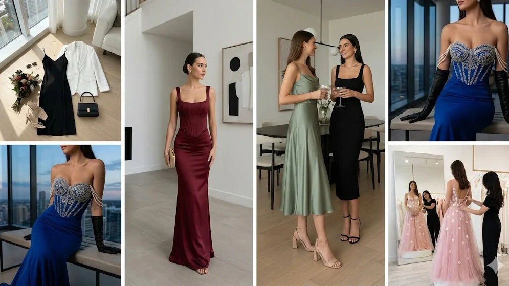 Cinematic photos of evening gown girls