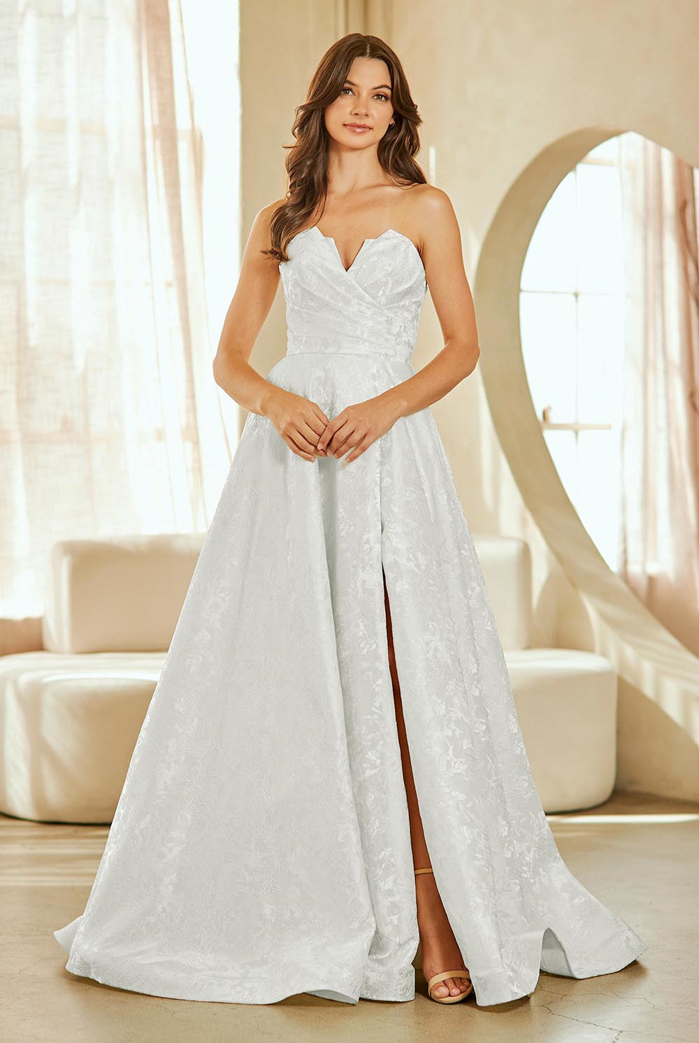 White Long Bridal Gown – Modern Bridal Dress