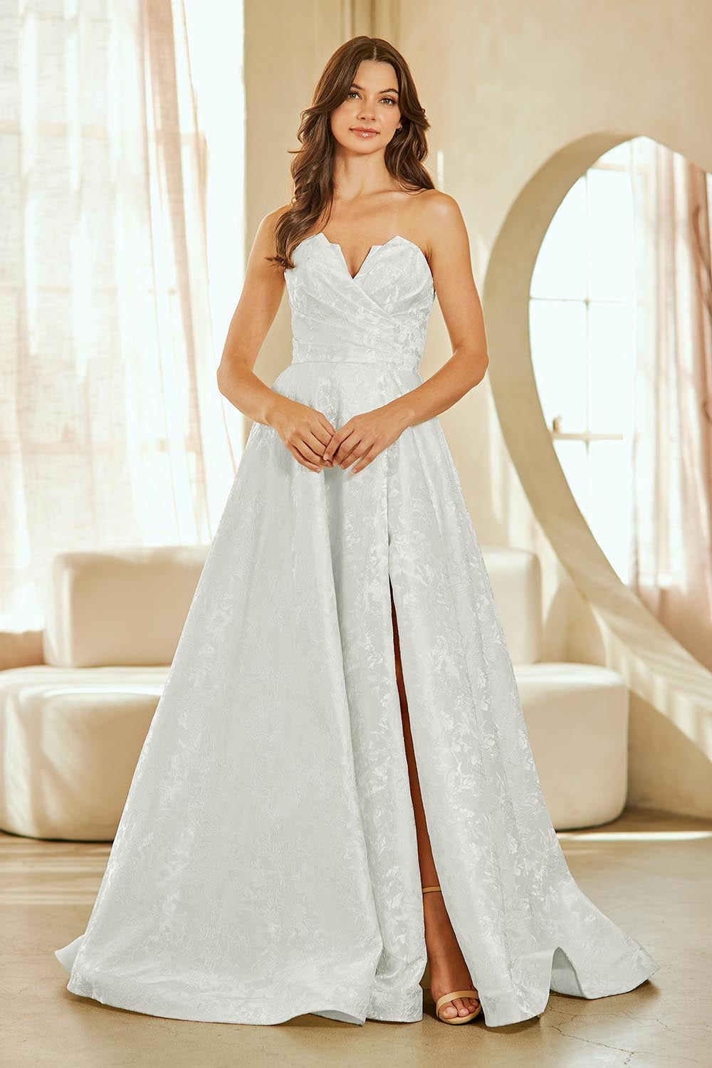 White Long Bridal Gown – Modern Bridal Dress