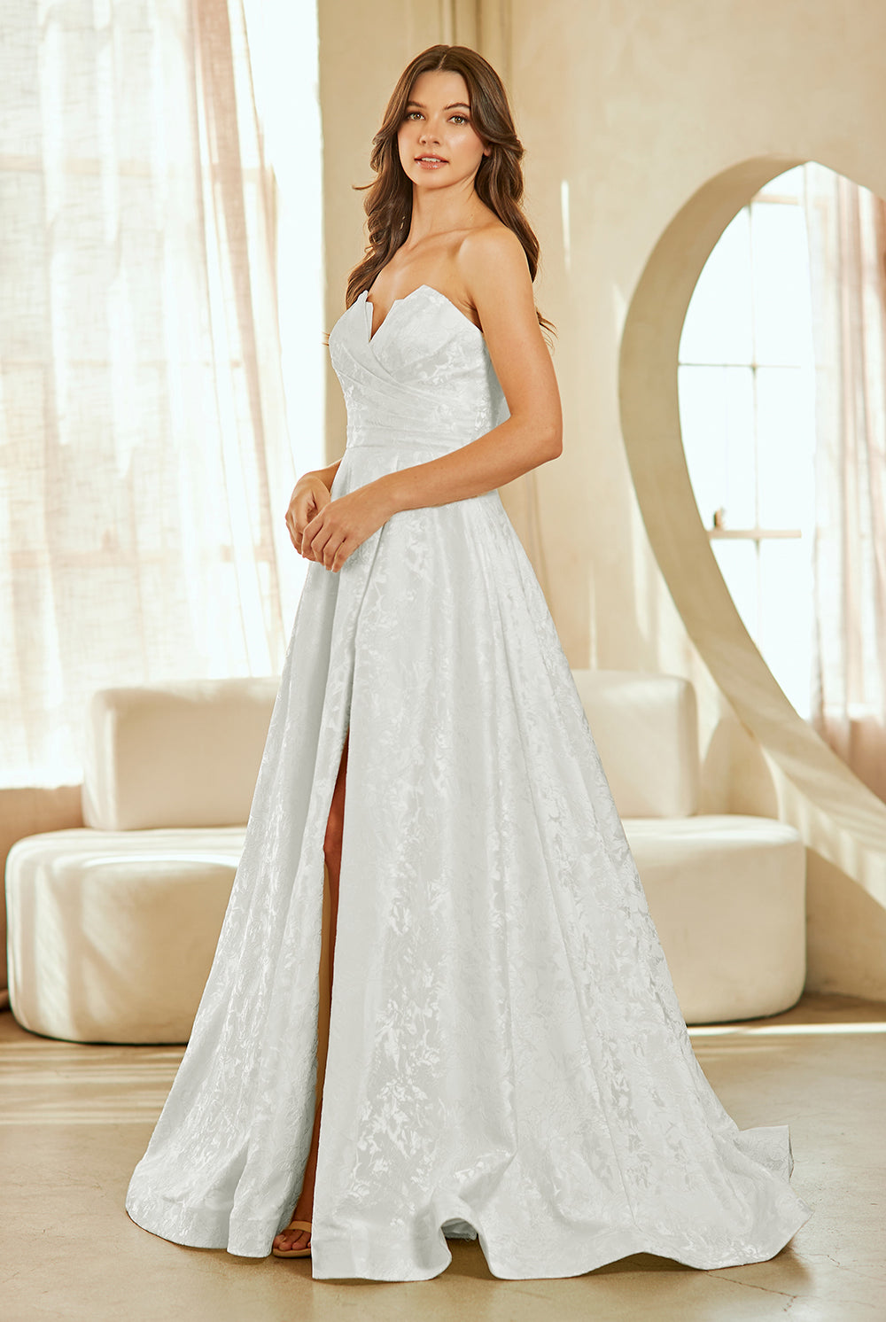 White Long Bridal Gown – Modern Bridal Dress