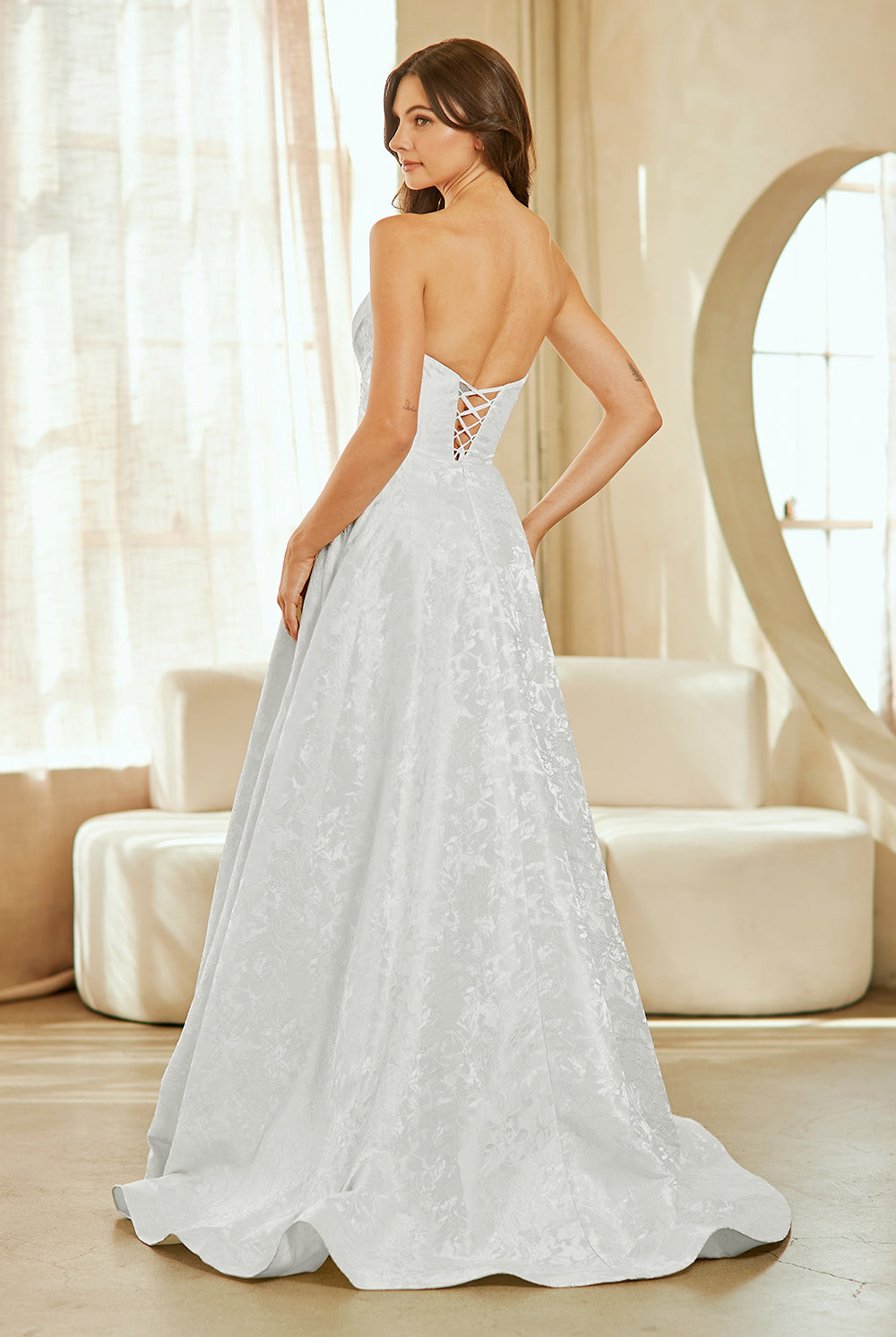 White Long Bridal Gown – Modern Bridal Dress