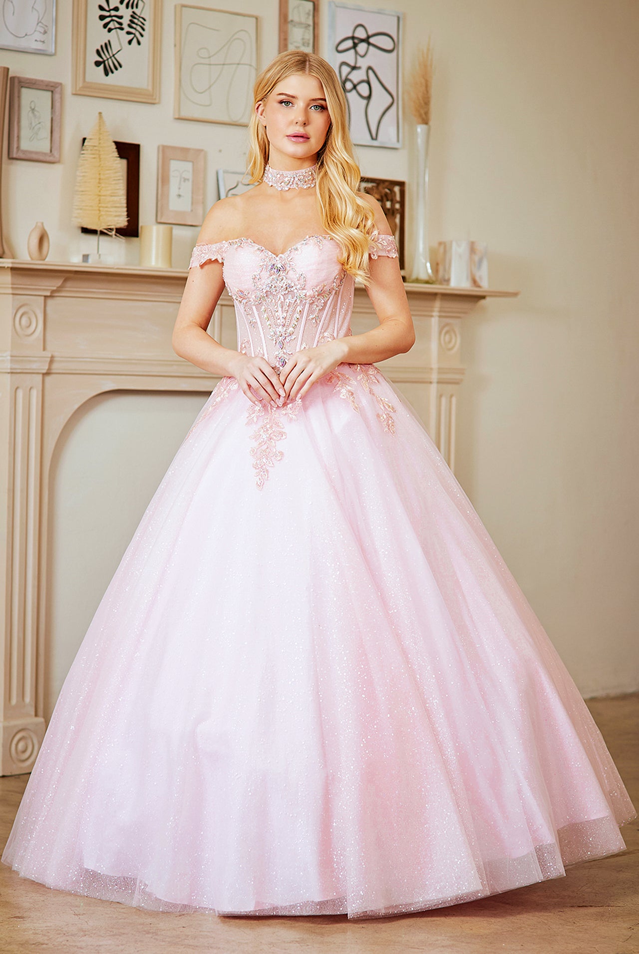 Light Blue Long Formal Gown – Embellished Gala Dress