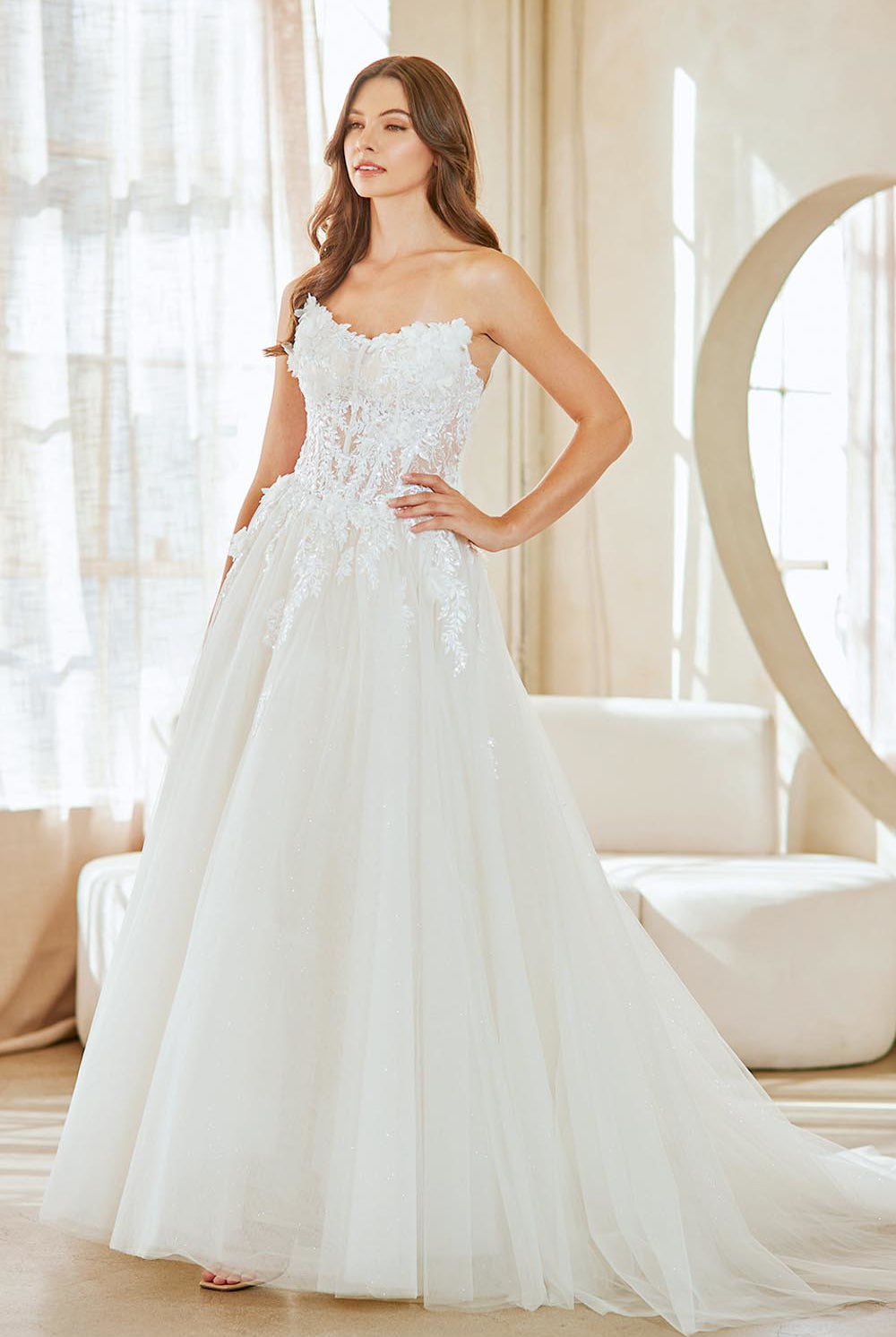 White Long Bridal Gown – Modern Bridal Dress