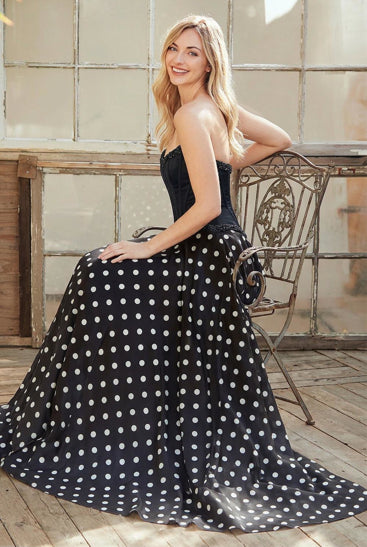Pink Black Long Formal Gown – Embellished Gala Dress
