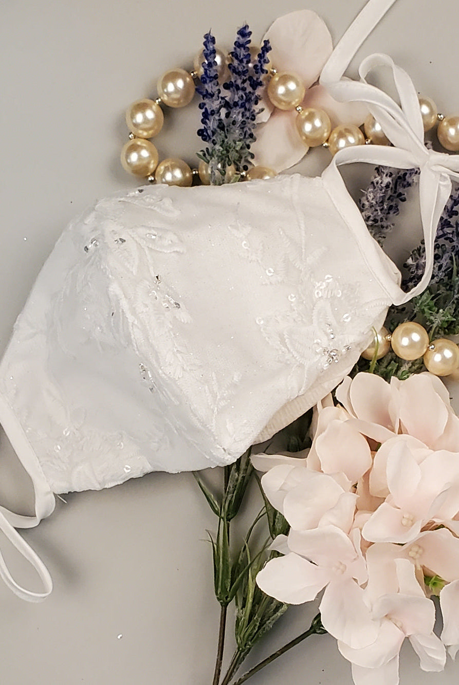A-Line V-neck Wedding Dress mask not included