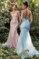 Lace Mermaid Gala Dress: scoop neck, open back, sequin bodice-smcdress