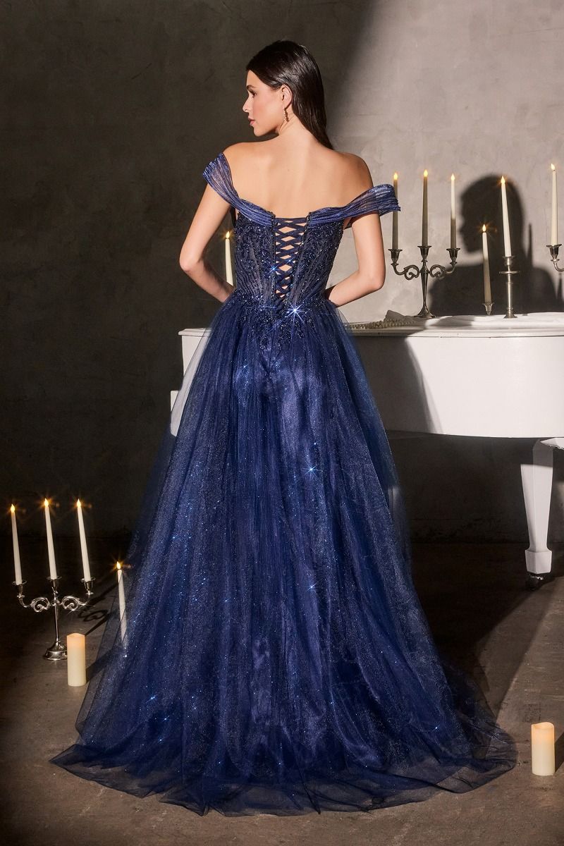 Stunning Sage Sequin Beaded Gown CDCC493 - Cinderella Divine Prom Dress