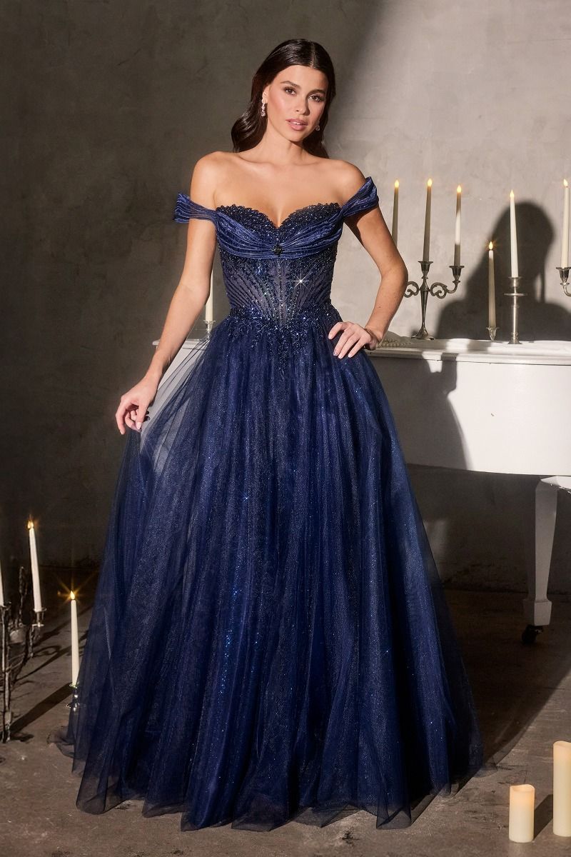 Stunning Sage Sequin Beaded Gown CDCC493 - Cinderella Divine Prom Dress