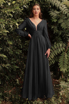 Chiffon Long Sleeve Dress-smcdress