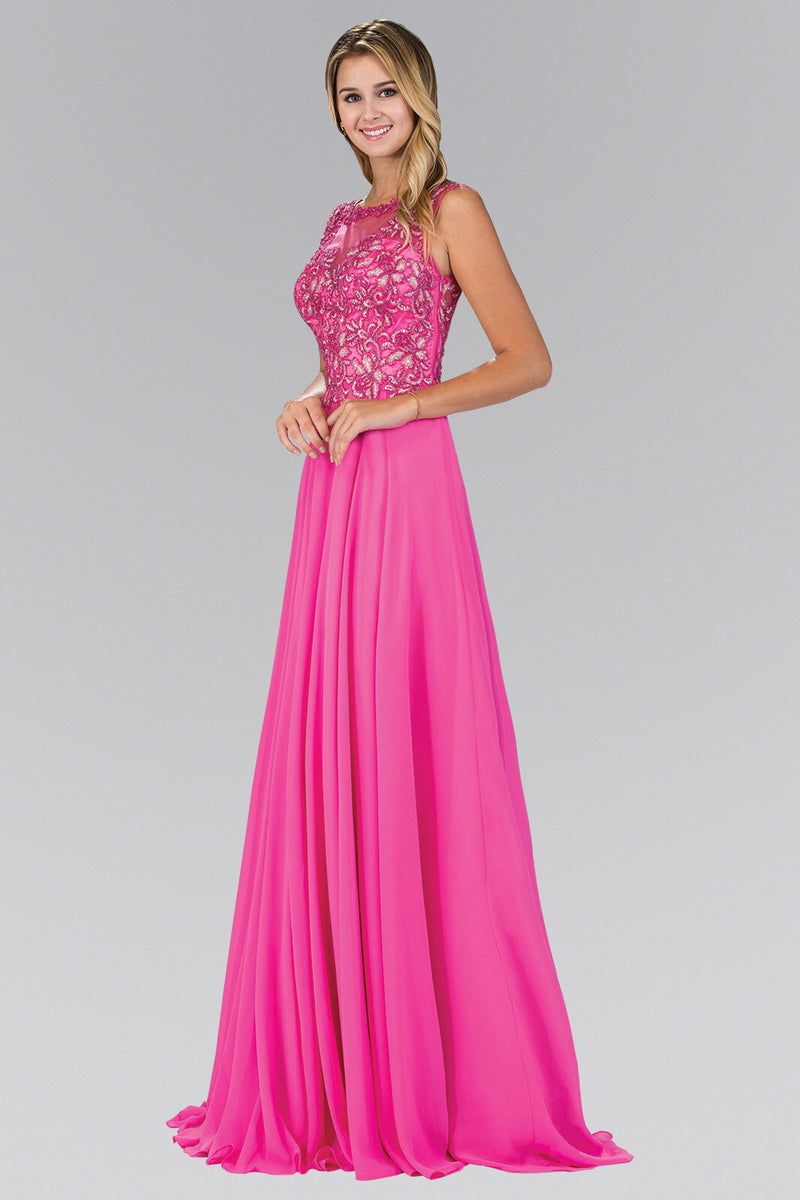 Fuchsia Pink Pleated Halter Neck Gown | SMCDress Fuchsia Pink Pleated Halter Neck Gown | SMCDress