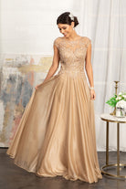 Beads Embellished Embroidered A-line Dress-smcdress