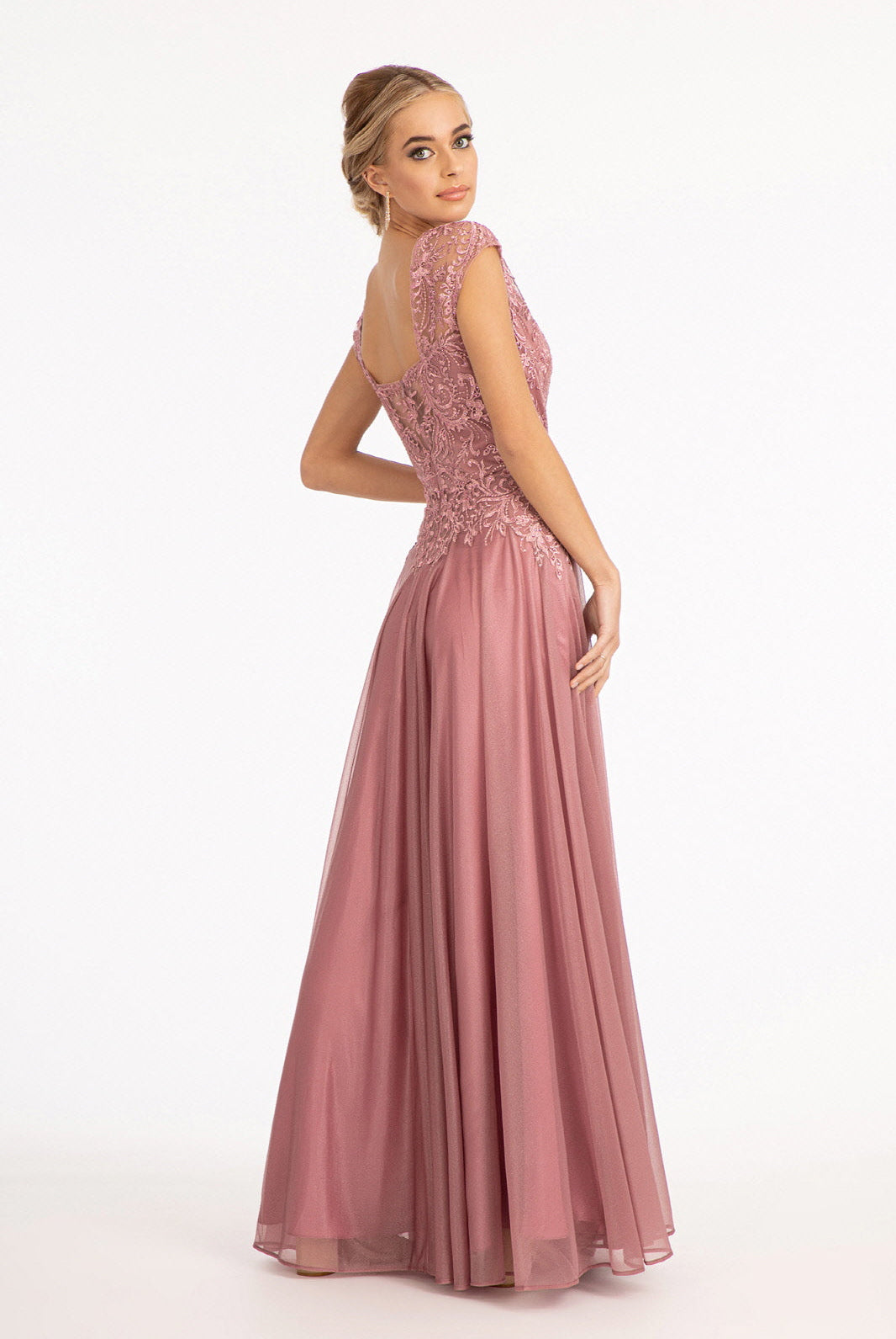 Beads Embellished Embroidered A-line Dress-smcdress