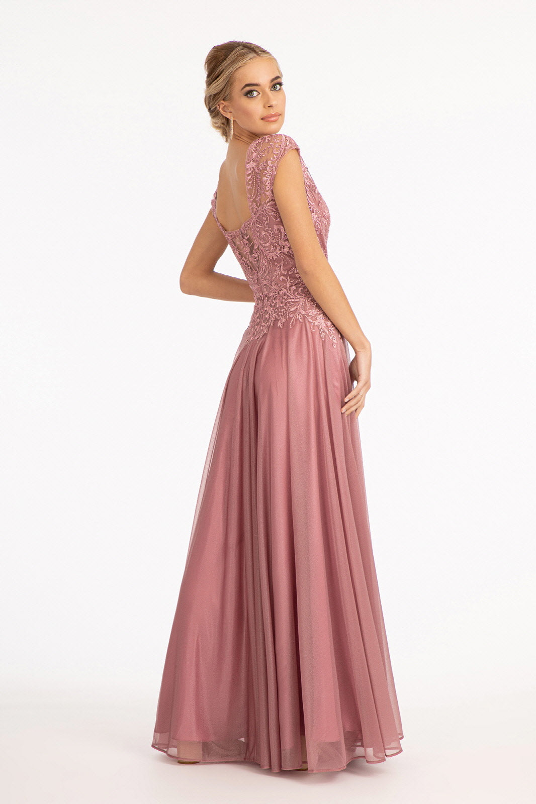 Beads Embellished Embroidered A-line Dress-smcdress
