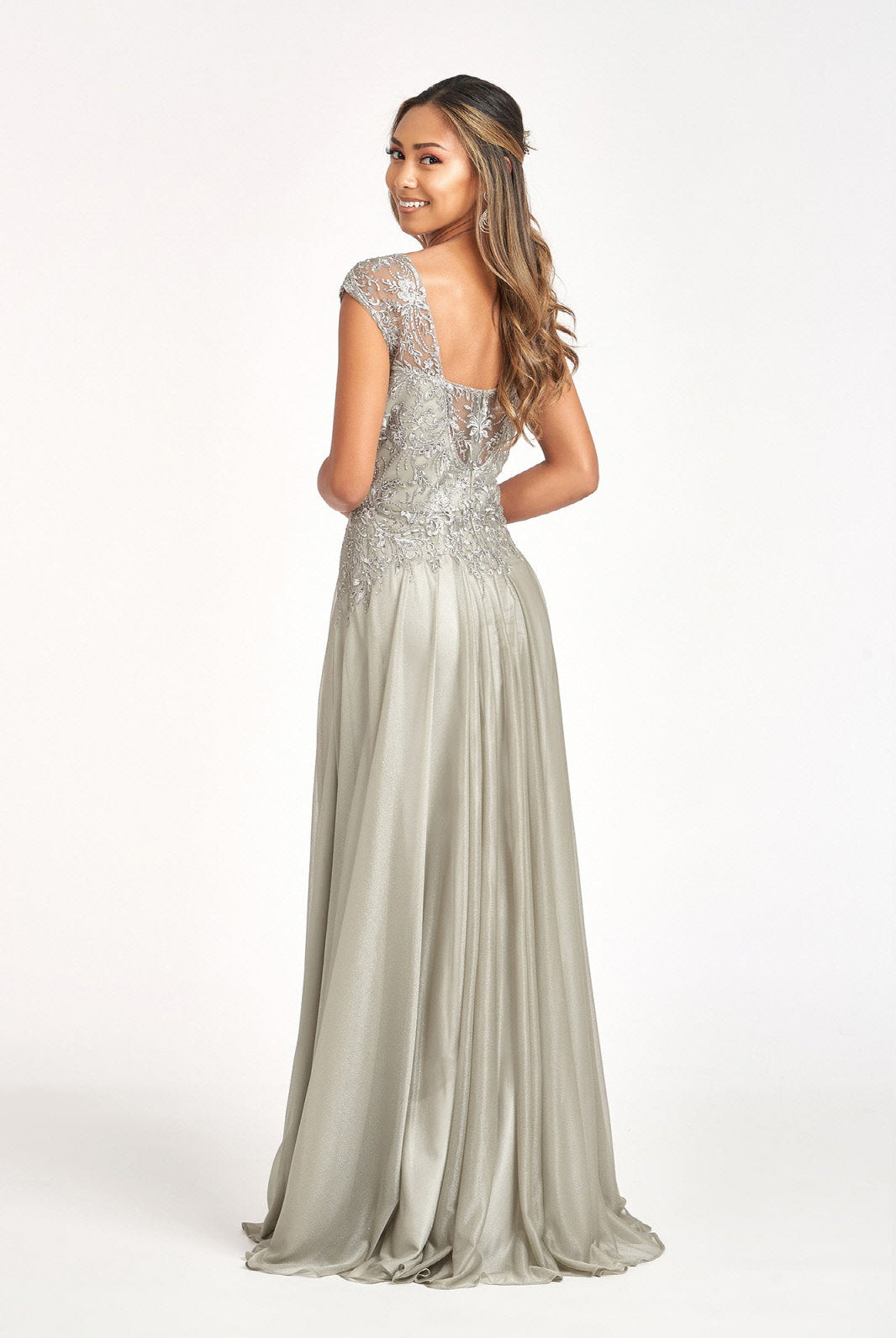 Beads Embellished Embroidered A-line Dress-smcdress