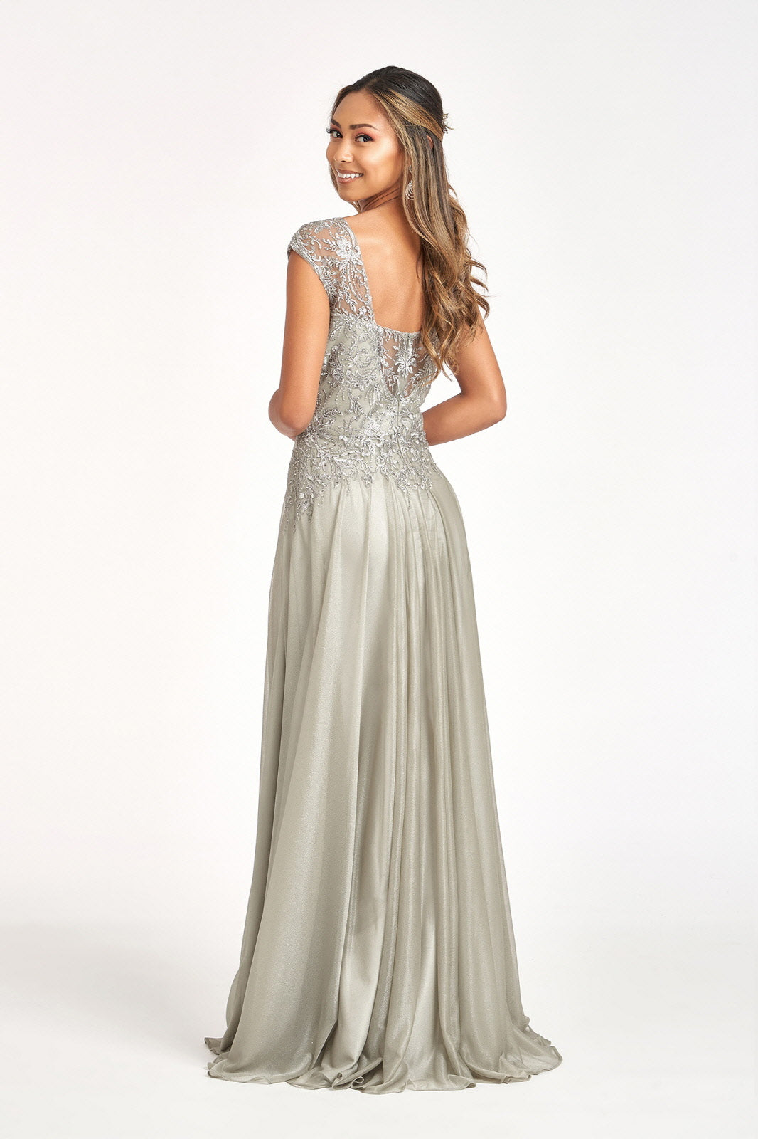 Beads Embellished Embroidered A-line Dress-smcdress