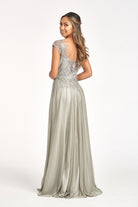 Beads Embellished Embroidered A-line Dress-smcdress