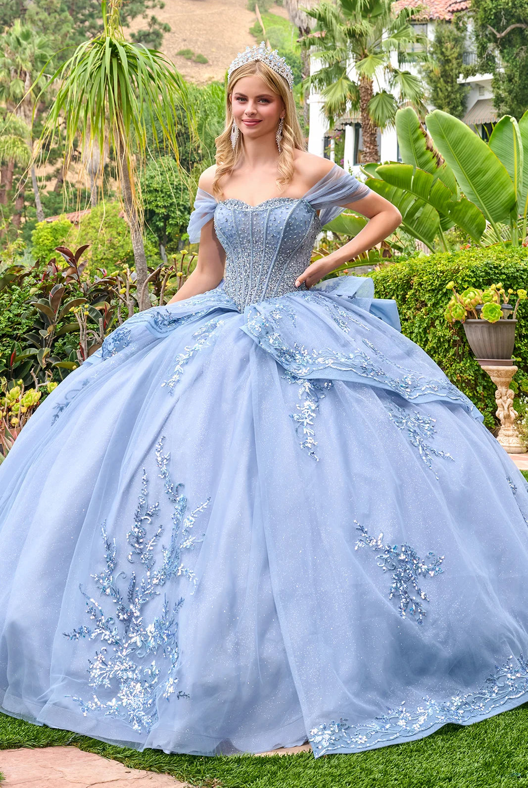 Dusty Blue Long Evening Dress – Elegant Party Style