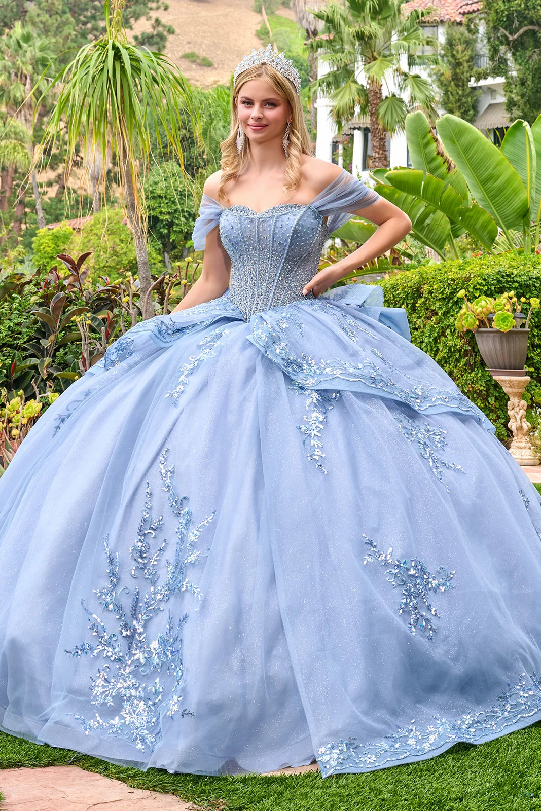 Dusty Blue Long Evening Dress – Elegant Party Style