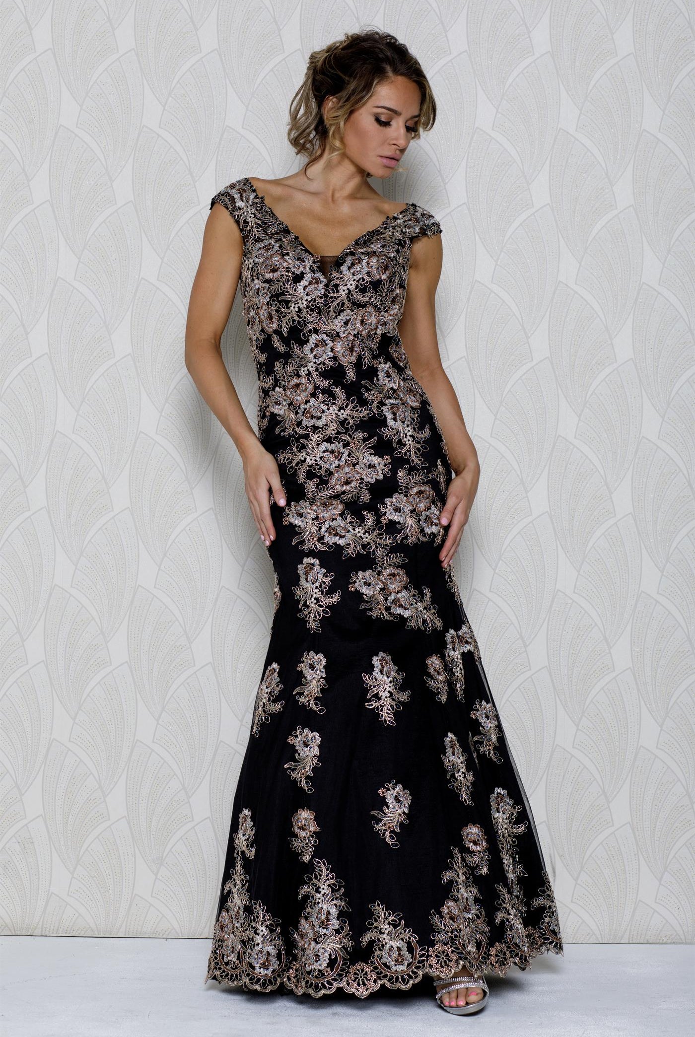 Embroidered Lace Mermaid Dress for MOB-smcdress