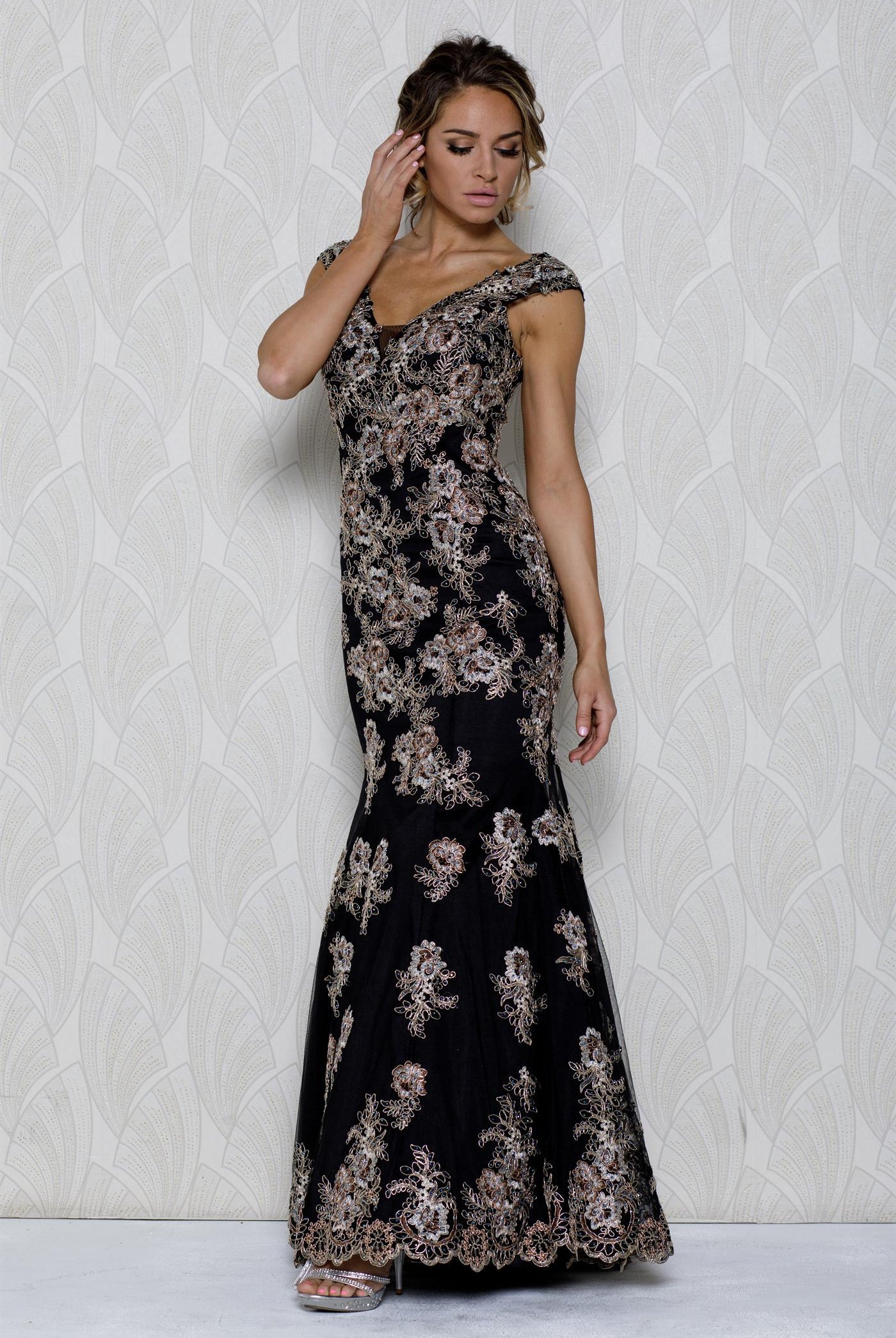Embroidered Lace Mermaid Dress for MOB-smcdress