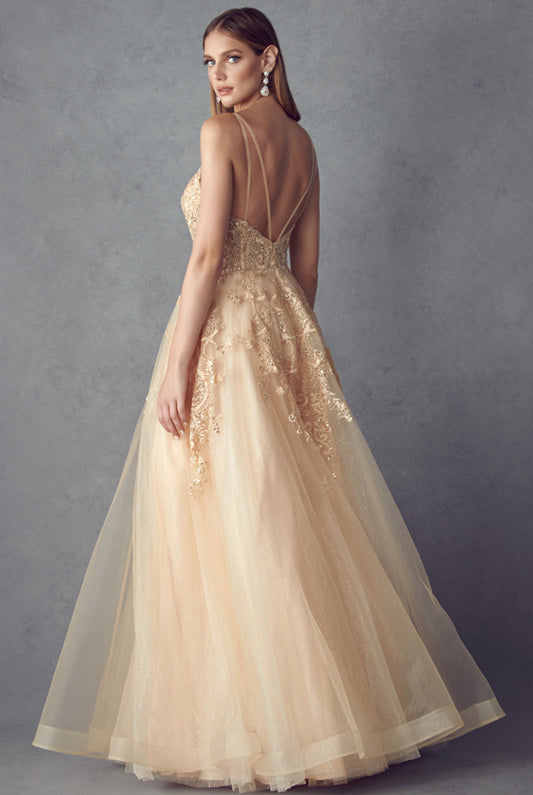 Open back ball gown-smcdress