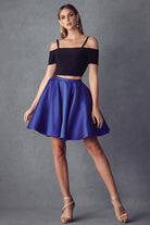 2-Piece Cold-Shoulder Dress for Cocktail & Homecoming-smcdress