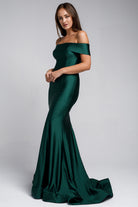 Mermaid Long Evening & Wedding Dress, Off Shoulder, Fitted-smcdress