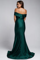 Mermaid Long Evening & Wedding Dress, Off Shoulder, Fitted-smcdress