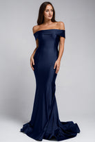 Mermaid Long Evening & Wedding Dress, Off Shoulder, Fitted-smcdress