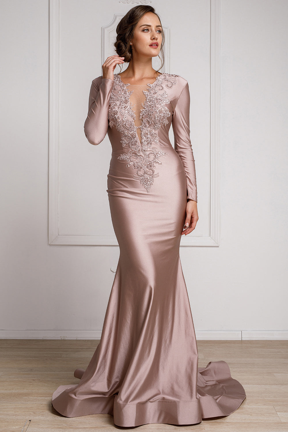 Illusion Mermaid Prom Dress-smcdress