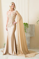3D Floral Mermaid Dress - Evening & Prom-smcdress