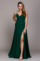 Classic A-line maxi dress with adjustable straps-smcdress