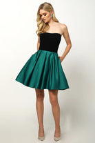 Two Tone Sweetheart Short Dress for Cocktail & Homecoming-smcdress