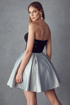 Two Tone Sweetheart Short Dress for Cocktail & Homecoming-smcdress