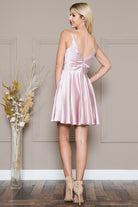 Short Satin Babydoll Dress-smcdress