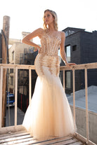 Strapless Sweetheart Embroidered Mermaid Wedding & Evening Dress-smcdress