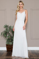 Open Back Sequin Chiffon Long Dress-smcdress