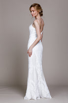Illusion V-Neck Sequin Prom Dress-smcdress