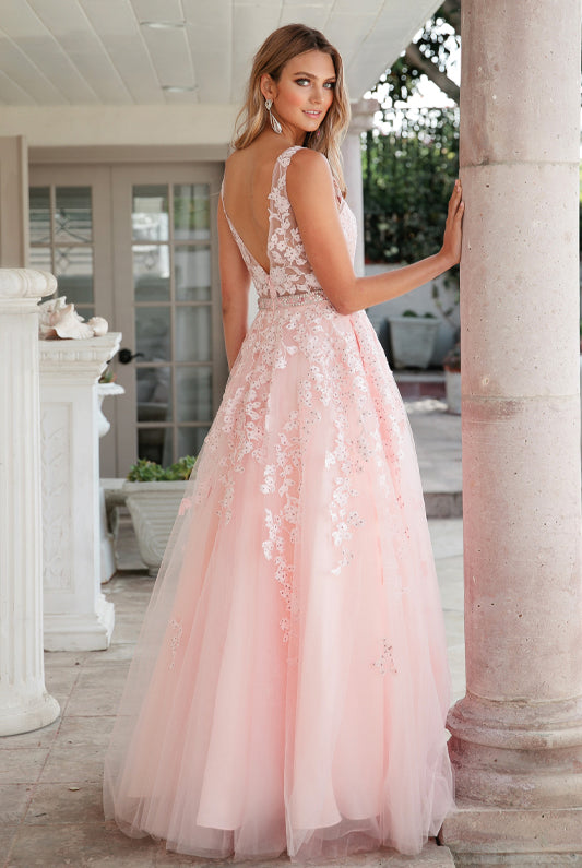 Floral evening dress-smcdress