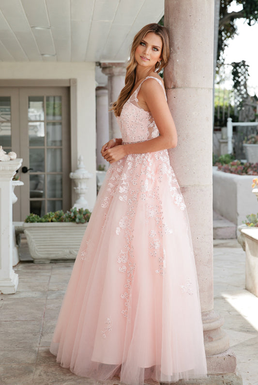 Floral evening dress-smcdress