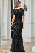 Embroidered Lace Mermaid Prom & MOB Dress-smcdress
