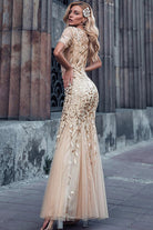 Embroidered Lace Mermaid Prom & MOB Dress-smcdress