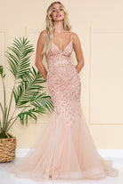 Mermaid Tulle Skirt Lace Prom Dress-smcdress