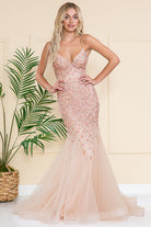 Mermaid Tulle Skirt Lace Prom Dress-smcdress