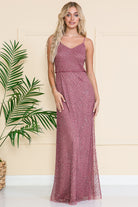 Open Back Sequin Chiffon Long Dress-smcdress
