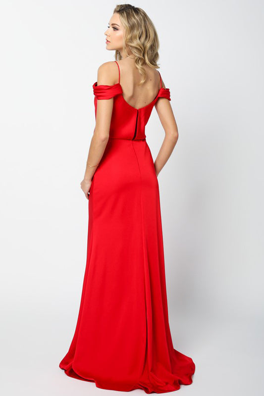 Off Shoulder Mermaid Long Evening Dress-smcdress