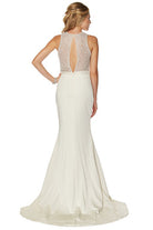 Beaded Bodice Mermaid Prom Dress-smcdress