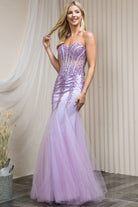 Strapless Sweetheart Embroidered Mermaid Wedding & Evening Dress-smcdress