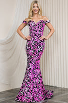 Embroidered Sequins Sweetheart Mermaid Prom Dress-smcdress