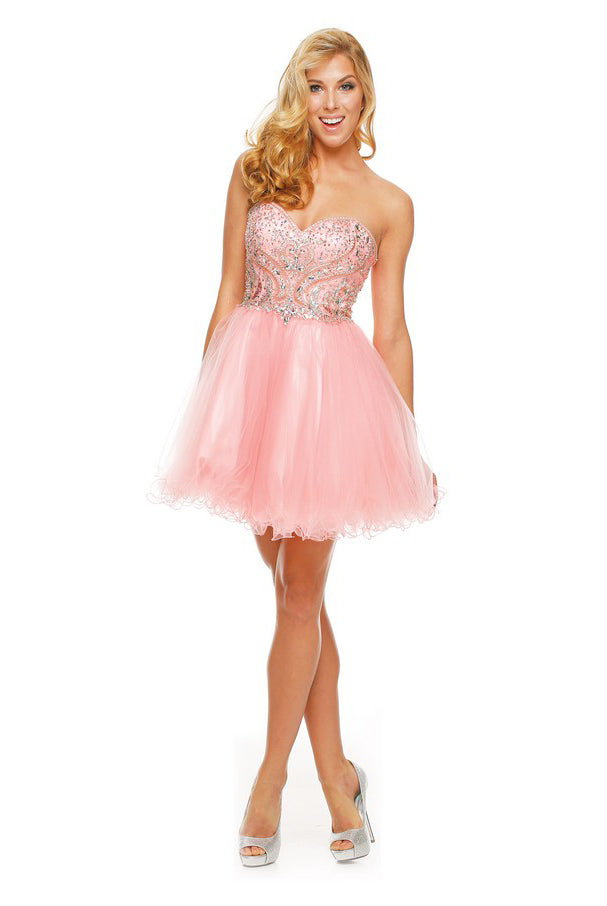 Jeweled Bodice Short Dress—Cocktail & Homecoming-smcdress